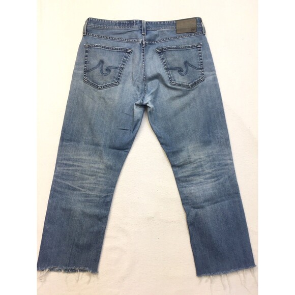 AG ADRIANO GOLDSCHMIED Graduate Jeans Women 33x26 Fray Ankle Light Wash Blue - Picture 2 of 16